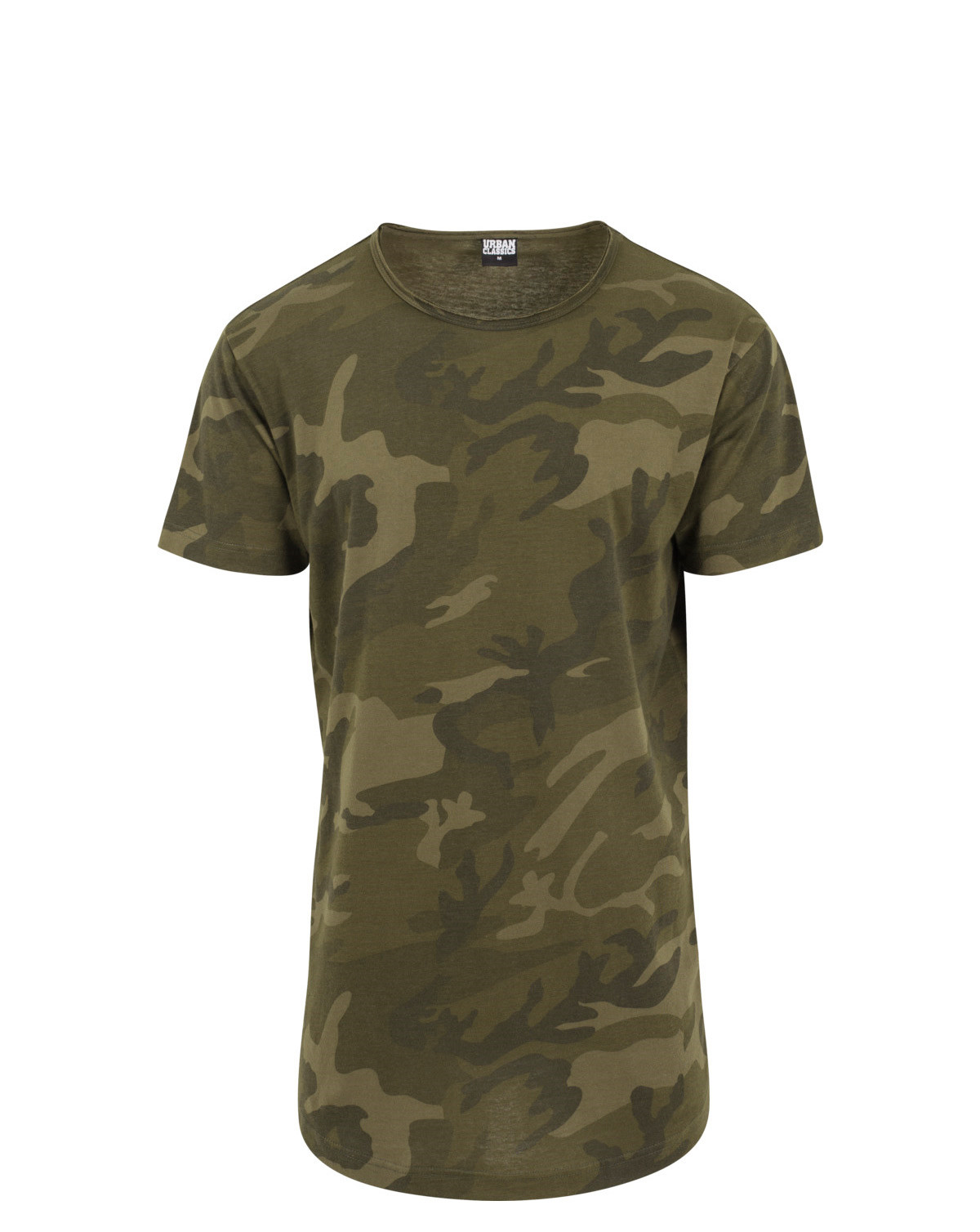 Urban Classics Lang Camouflage T-shirt (Oliven Camo, M)