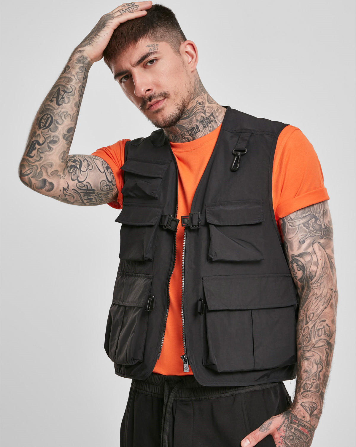 7: Urban Classics Tactical Vest (Sort, 4XL)