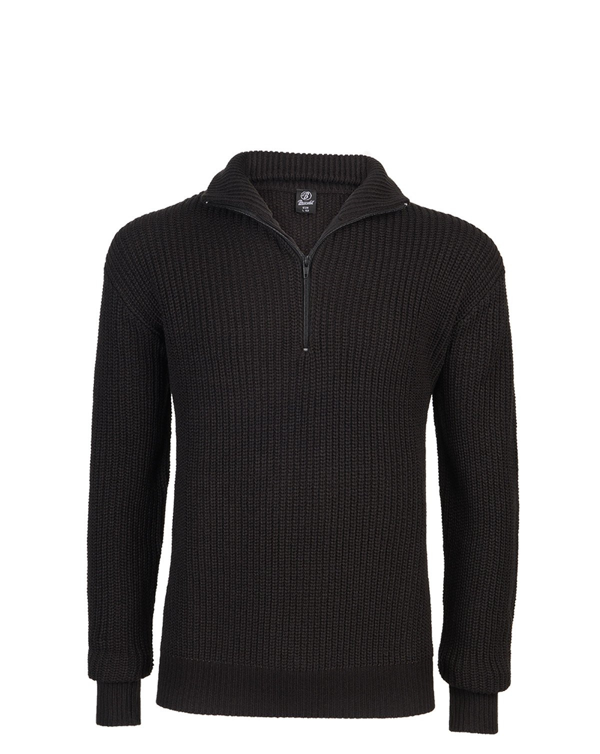 Brandit Marine Pullover Troyer Sweater (Sort, M)