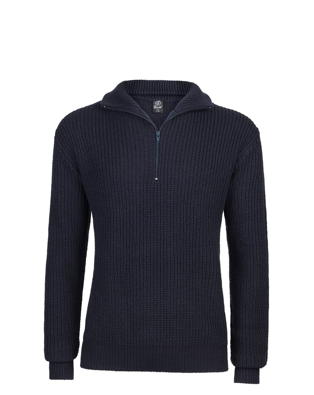 Brandit Marine Pullover Troyer Sweater (Navy, 2XL)