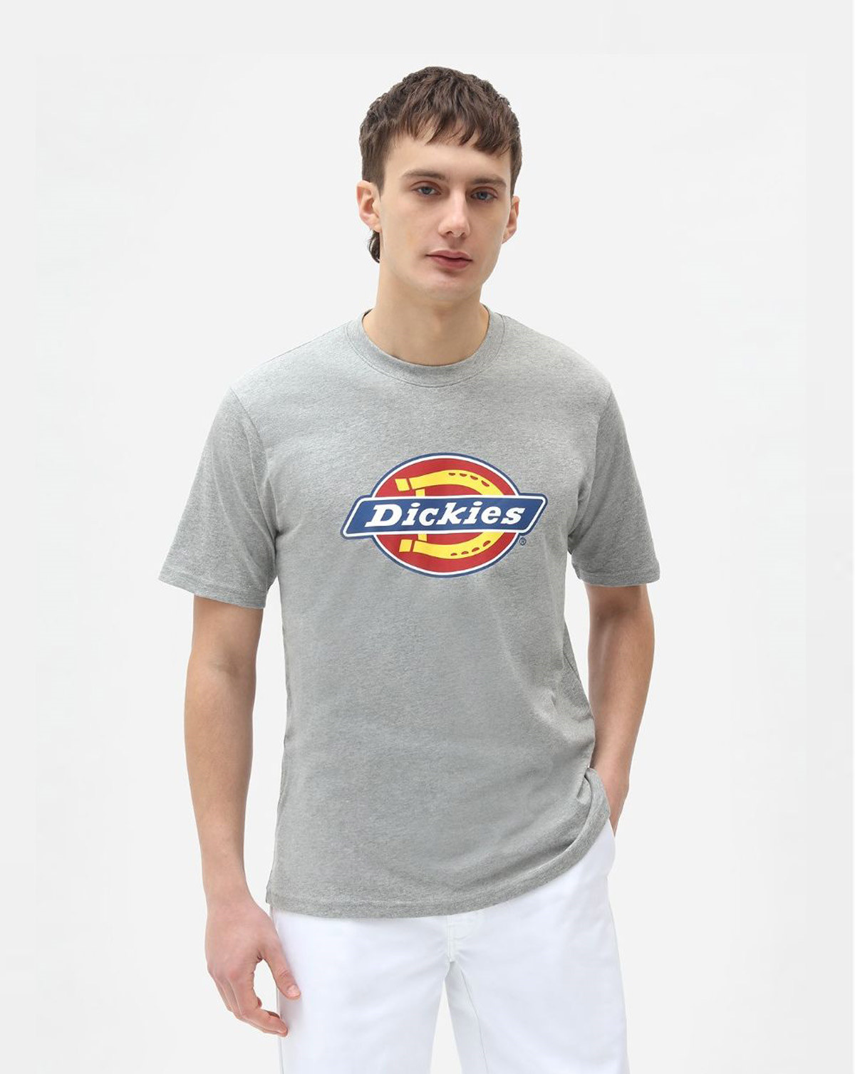 Dickies Icon Logo T-shirt (Grå Meleret, M)