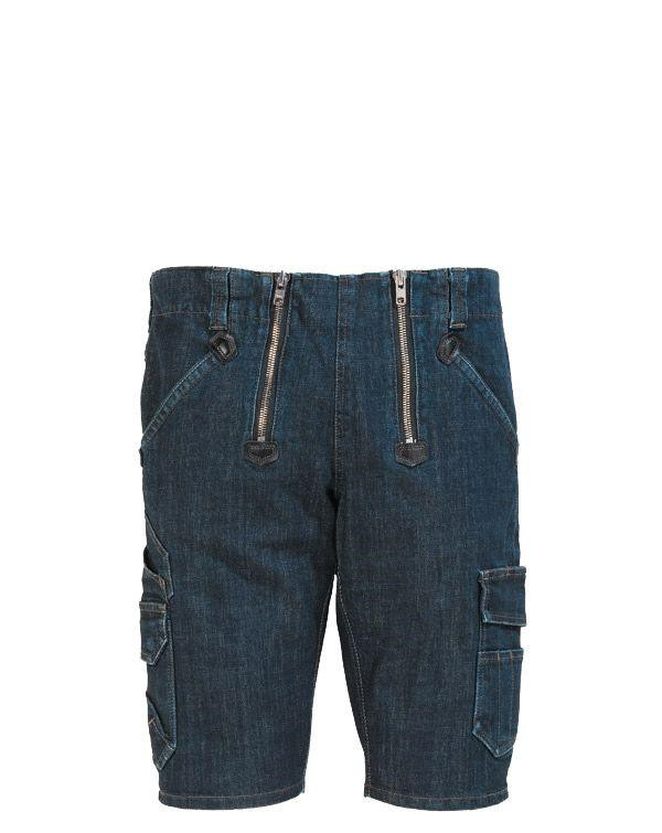 FHB Naver Shorts i Stretch Jeans - Volkmar (Sort / Blå, 62)