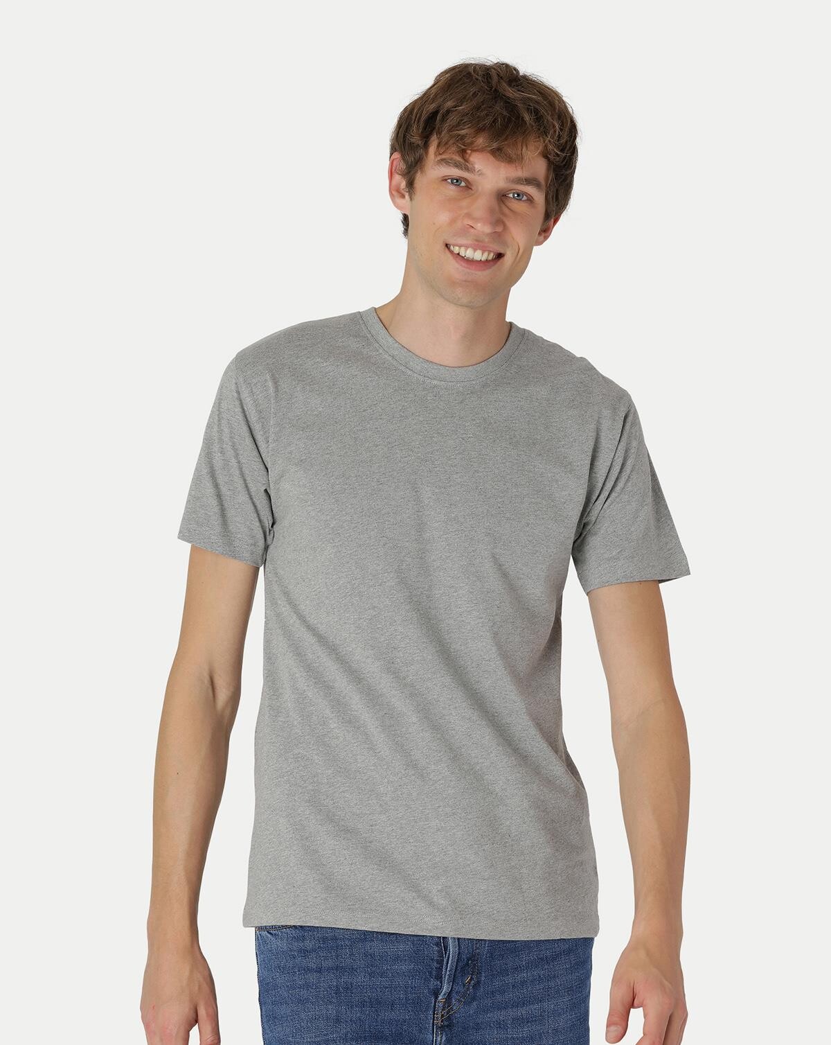 Neutral Økologisk Klassisk T-Shirt (Grå Meleret, S)