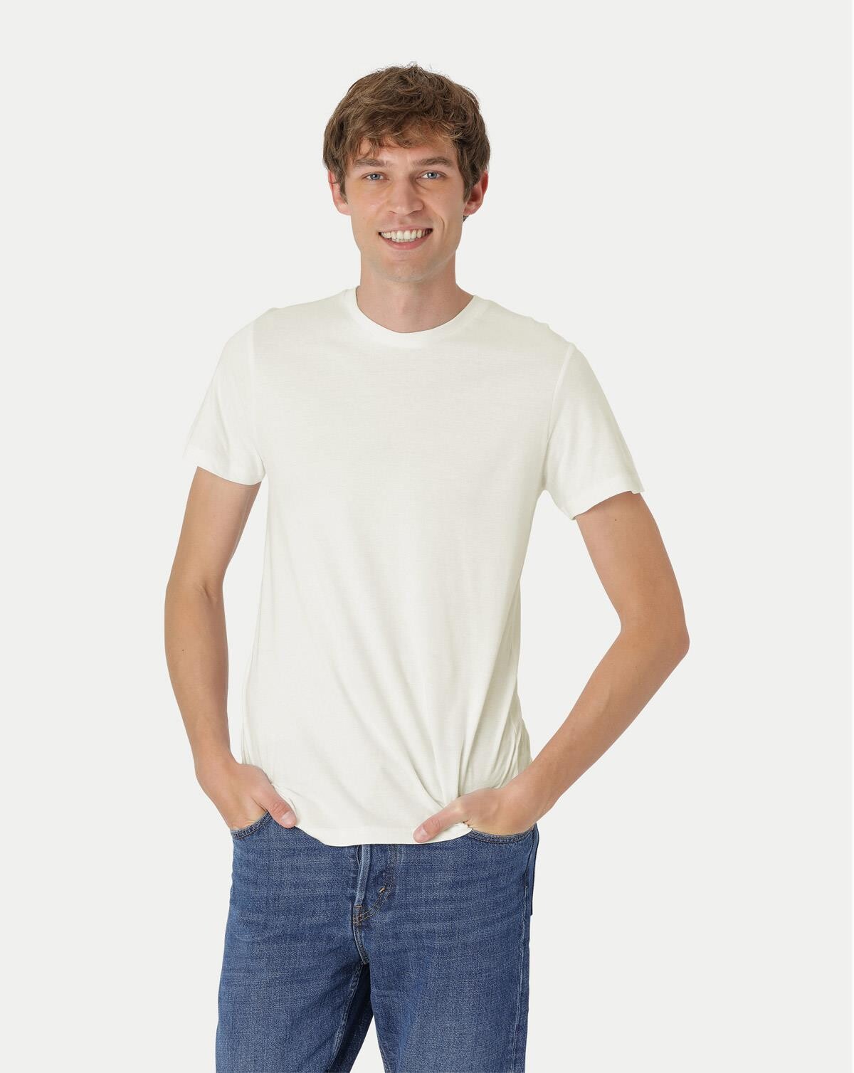 Neutral Økologisk T-shirt til - Tætsiddende (Natur, XL)
