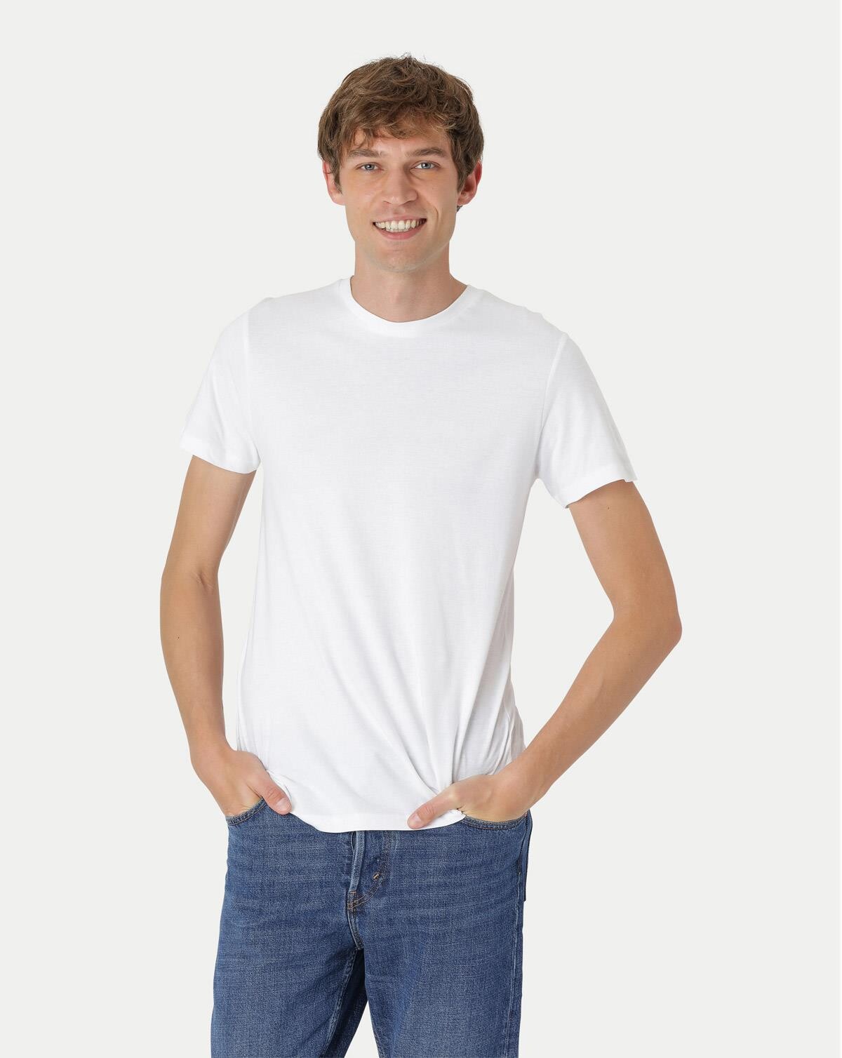 Neutral Økologisk T-shirt til - Tætsiddende (Hvid, 5XL)