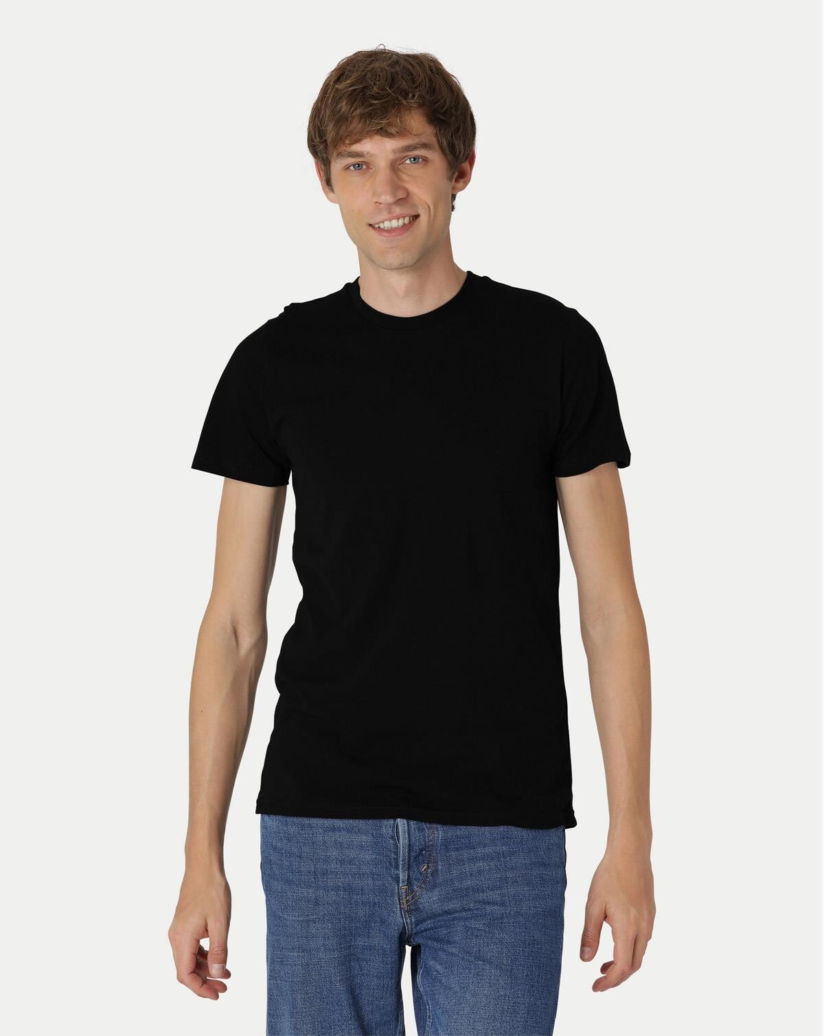 Neutral Økologisk T-shirt til - Tætsiddende (Sort, 3XL)
