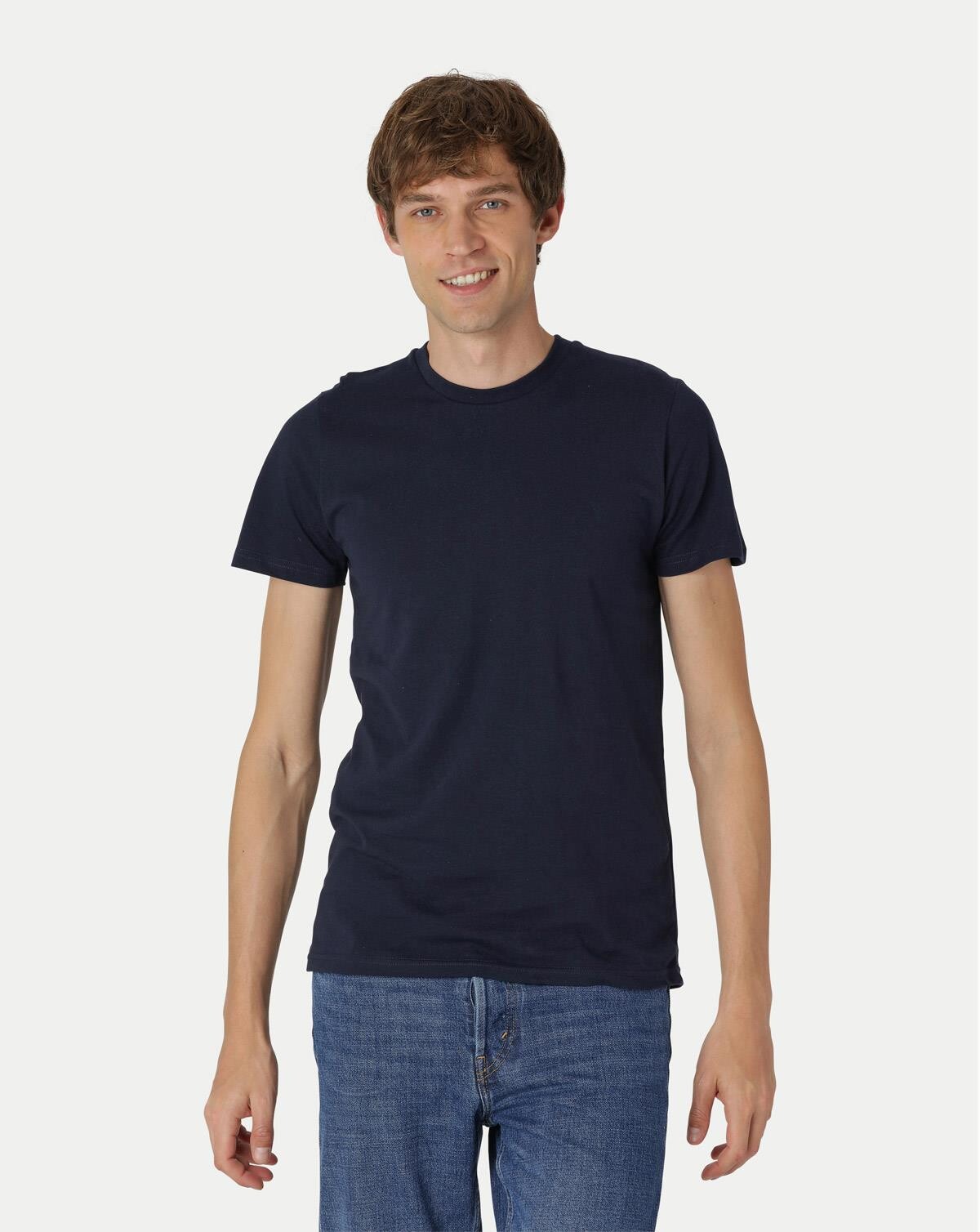 Neutral Økologisk T-shirt til - Tætsiddende (Navy, L)
