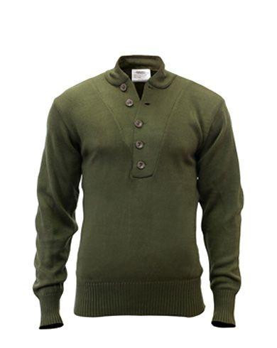 Rothco 5-button U.S. Sweater (Oliven, XL)