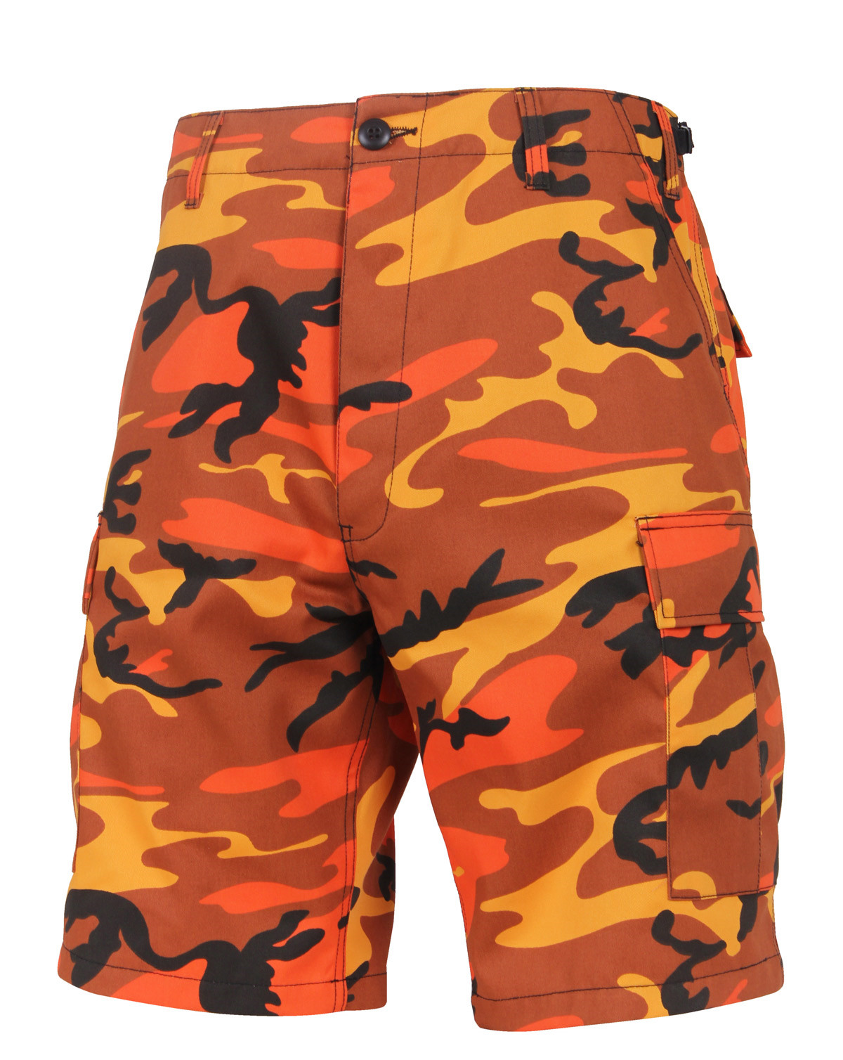 Rothco BDU Shorts (Orange Camo, Large / 35"-39")