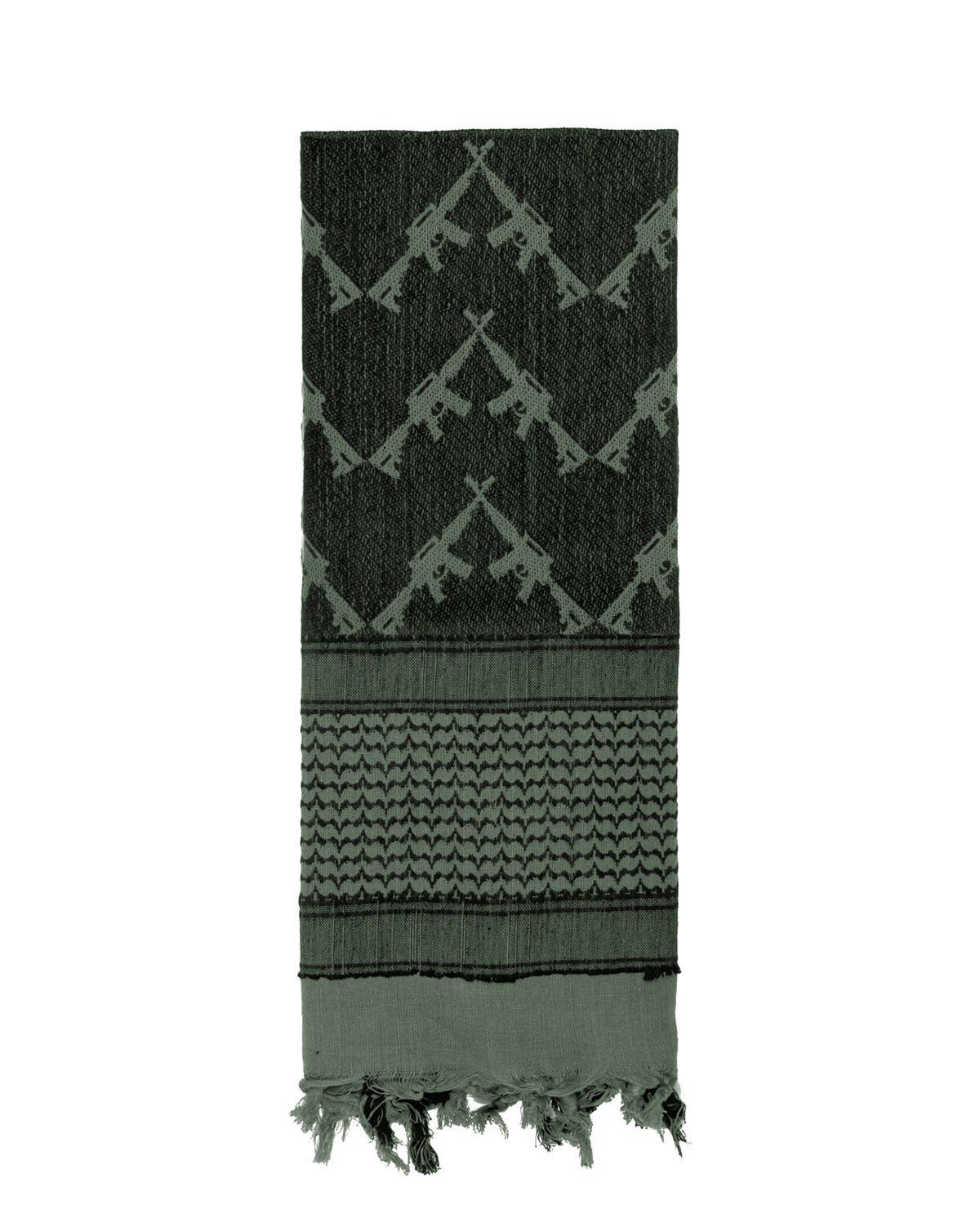 Rothco Taktisk Partisan Tørklæde - 'Crossed Rifle' (Blad Grøn, One Size)