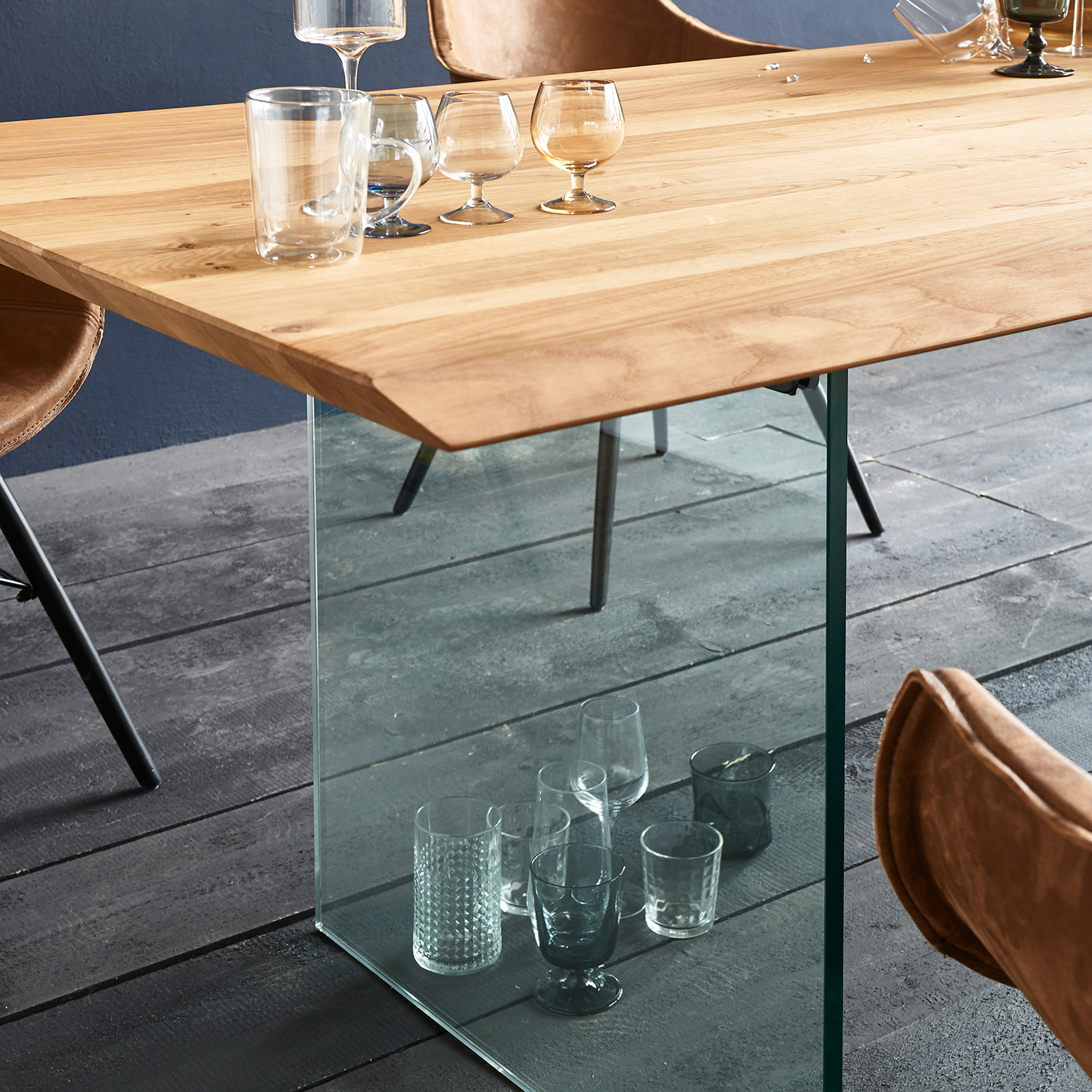 Dining table legs for sales glass top