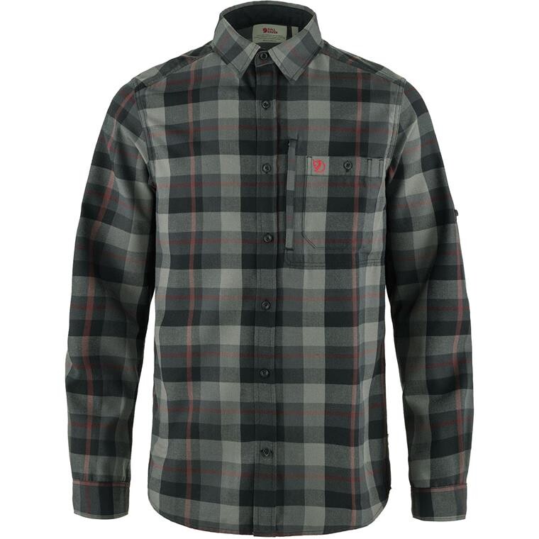 Fjällräven Mens Fjällglim Shirt  (Sort (BLACK-GREY/550-020) Small)