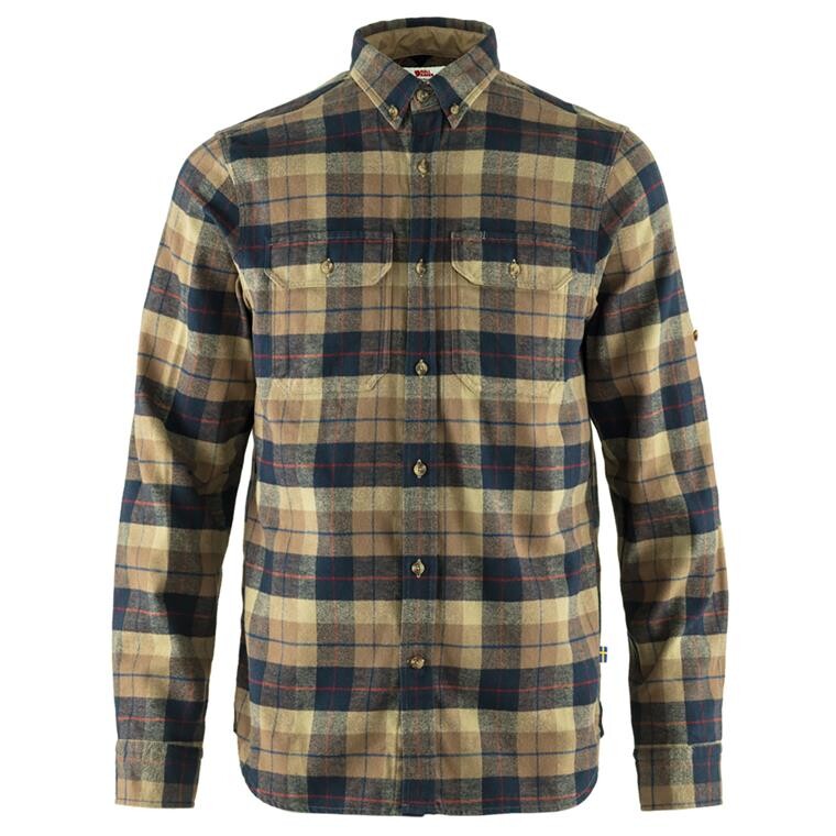 Fjällräven Mens Singi Heavy Flannel Shirt  (Brun (DARK SAND/227) Small)