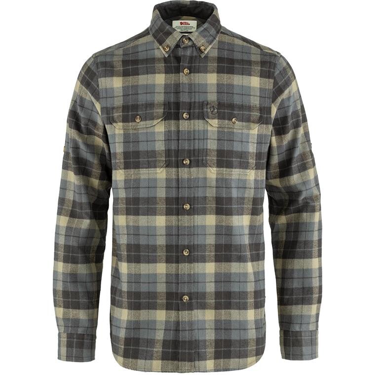 Fjällräven Mens Singi Heavy Flannel Shirt  (Grå (SUPER GREY-STONE GREY/046-018) Small)