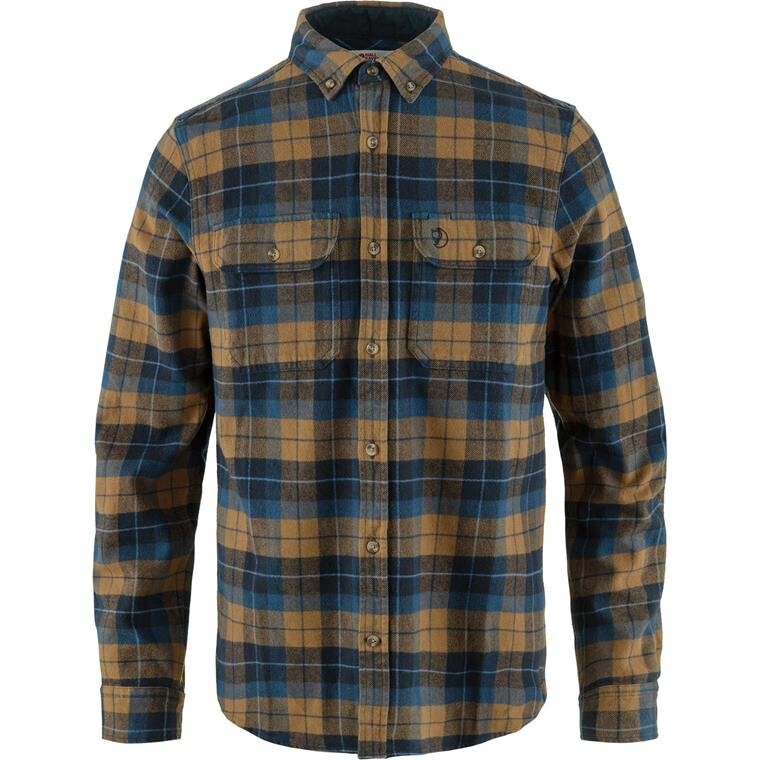 Fjällräven Mens Singi Heavy Flannel Shirt (Blå (DK NAVY-BUCKWHEAT BRWN/555-232) X-small)