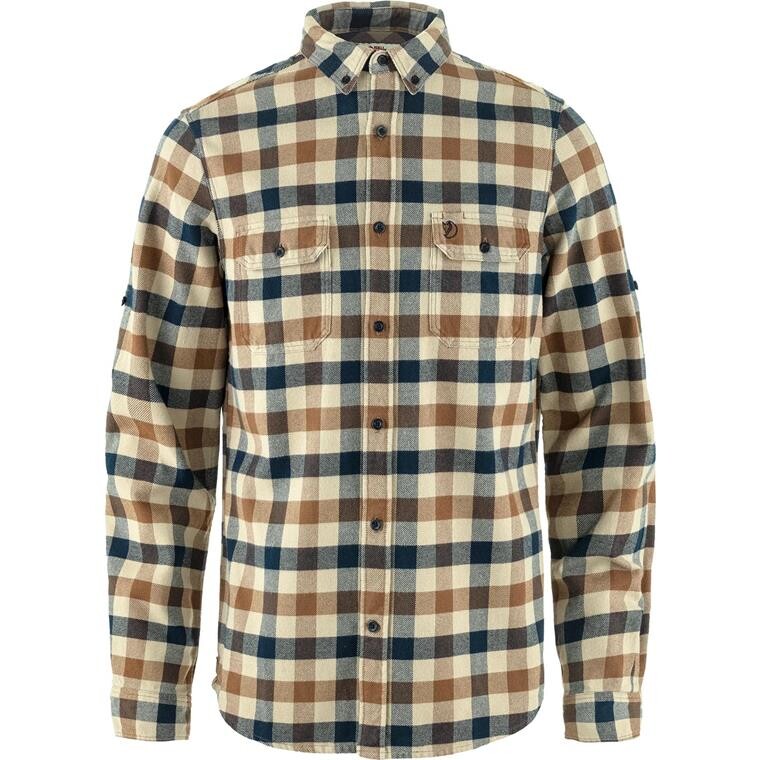 Fjällräven Mens Skog Shirt  (Brun (FOSSIL-DARK NAVY/118-555) X-small)