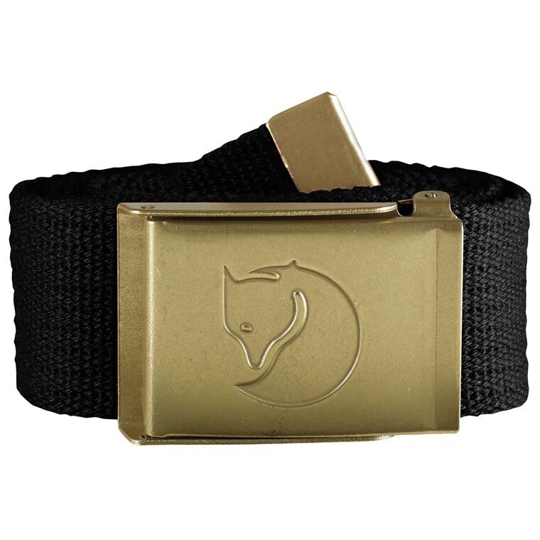 Fjällräven Canvas Brass Belt 4 cm (Sort (BLACK/550) One size)
