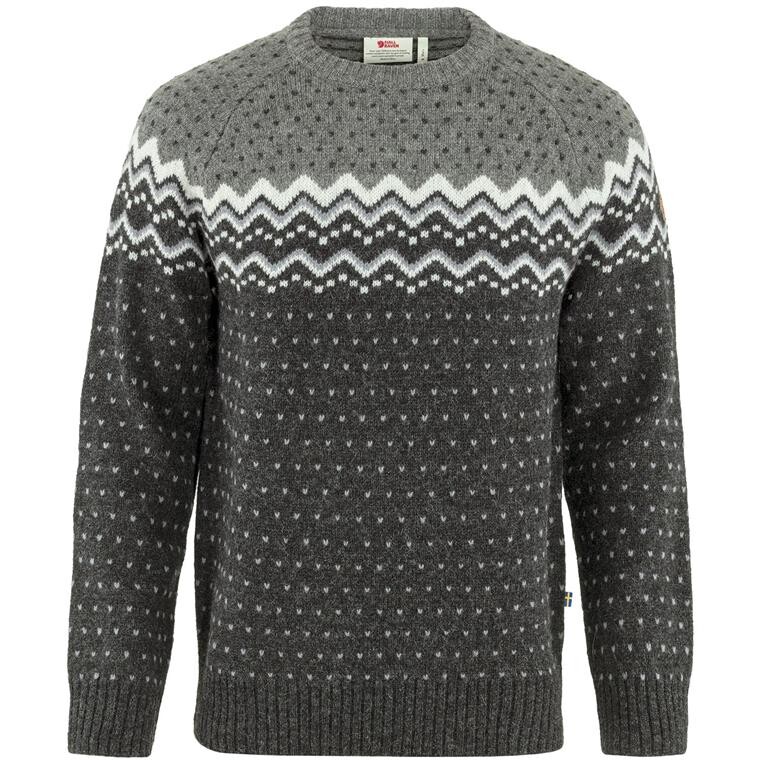 Fjällräven Mens Övik Knit Sweater  (Grå (DARK GREY-GREY/030-020) Small)