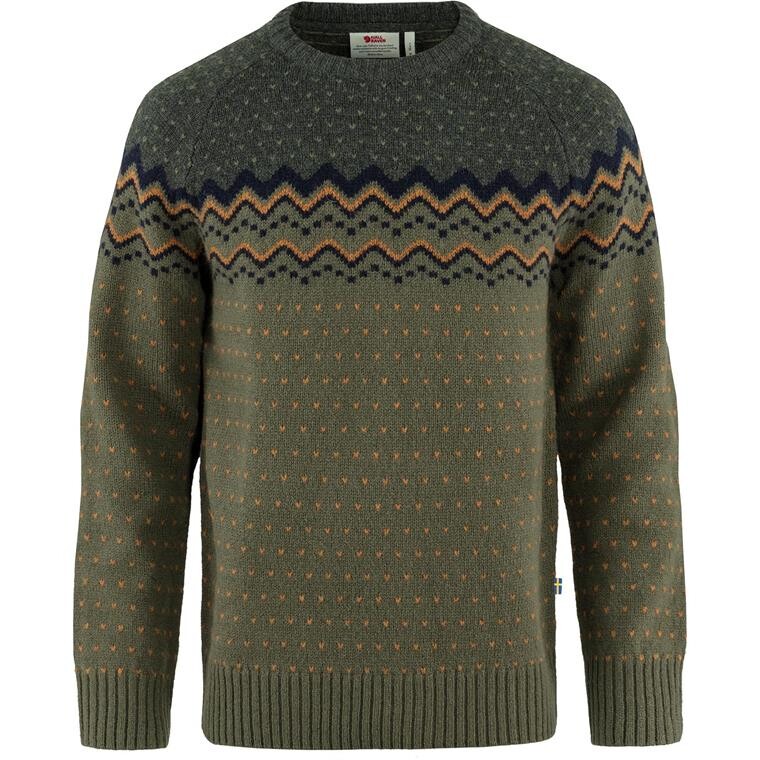 Fjällräven Mens Övik Knit Sweater  (Grøn (LAUREL GREEN-DP FOREST/625-662) Small)