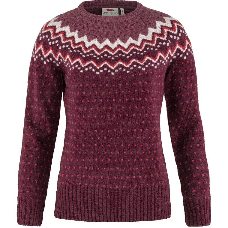 Fjällräven Womens Övik Knit Sweater  (Rød (DARK GARNET/356) Large)