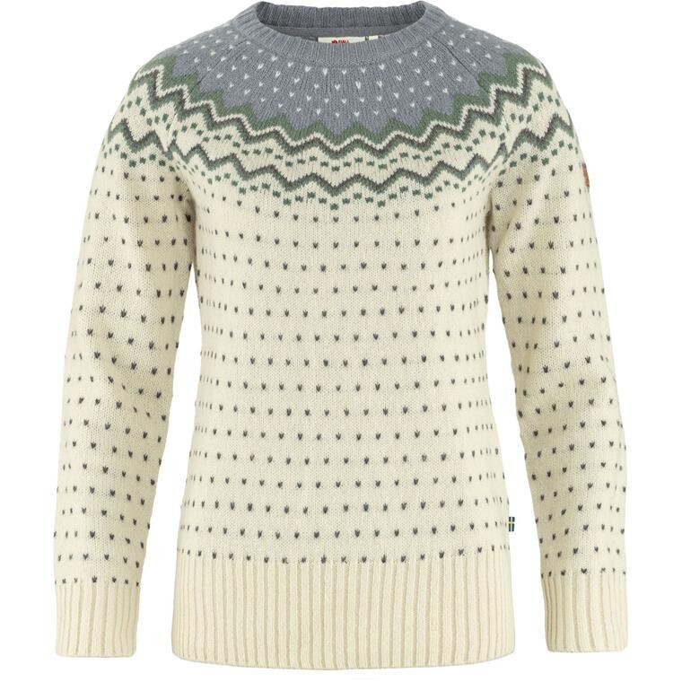 Fjällräven Womens Övik Knit Sweater  (Hvid (CHALK WHITE-FLINT GREY/113-055) XX-small)