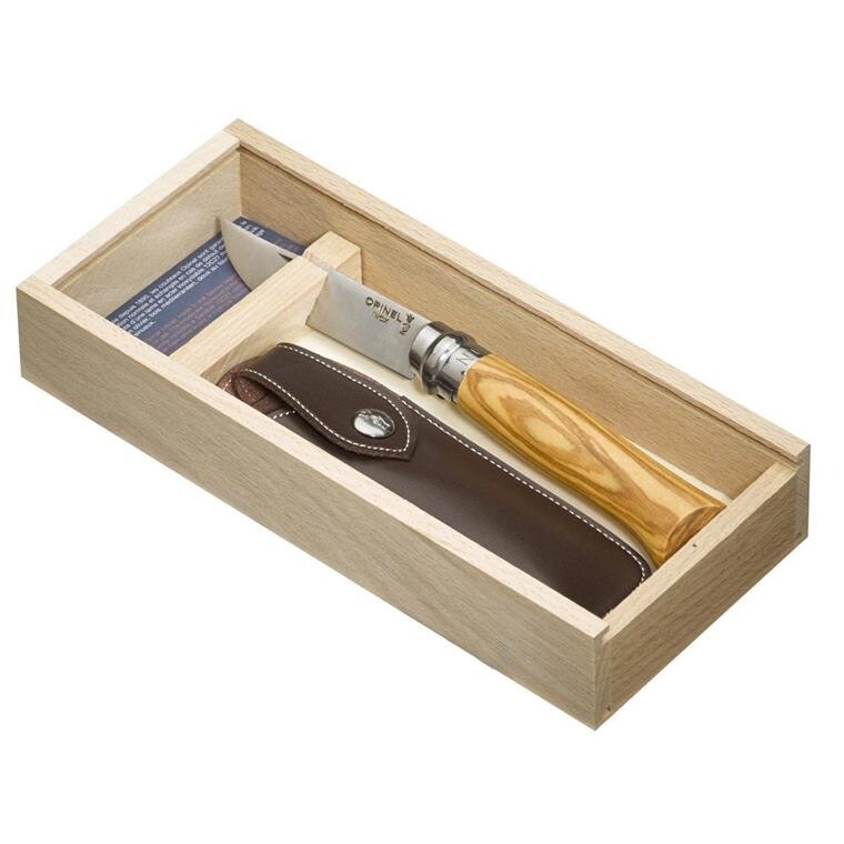 Opinel Classic N°08 Gift Box w/sheath (Brun (OLIVE WOOD))