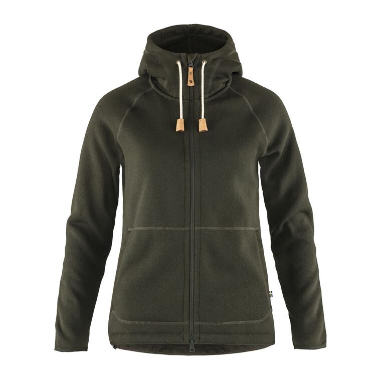 Fjällräven Womens Övik Fleece Hoodie  (Grøn (DEEP FOREST/662) X-small)