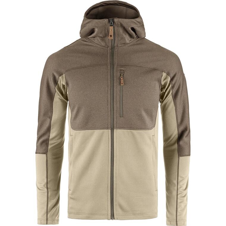 Fjällräven Mens Abisko Trail Fleece  (Hvid (FOSSIL-SUEDE BROWN/118-244) X-small)