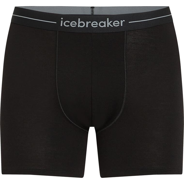 Icebreaker Mens Merino 150 Anatomica Boxers (Sort (BLACK) Small)