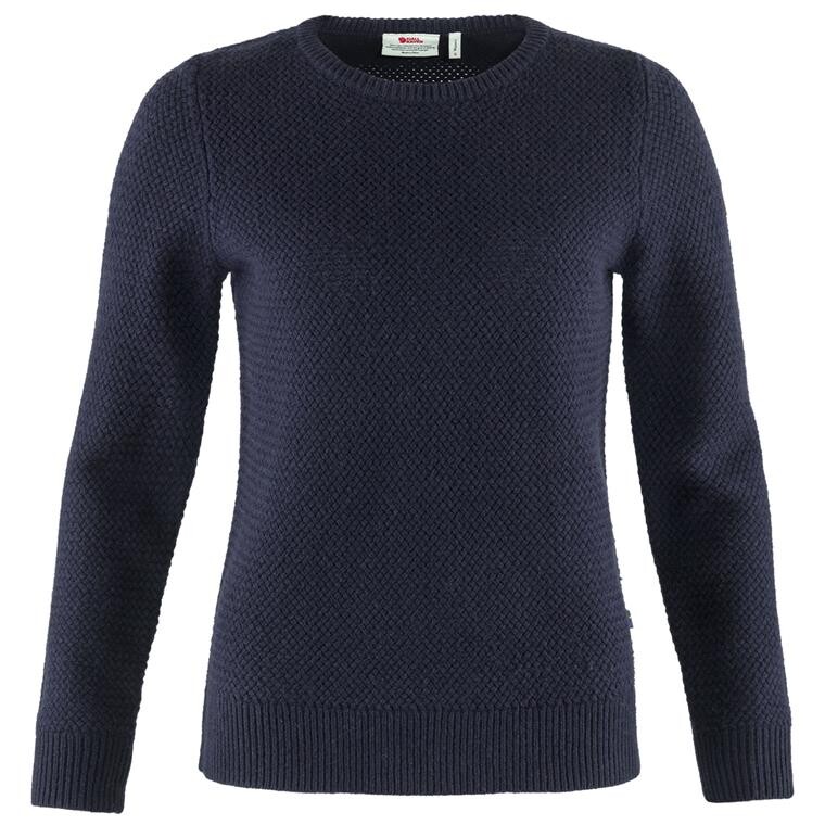 Fjällräven Womens Övik Structure Sweater  (Blå (NAVY/560) Small)