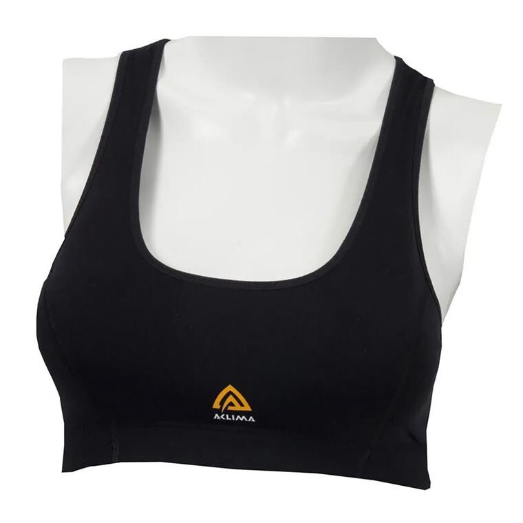 Aclima Womens HotWool 230 g Sports Top  (Sort (BLACK) X-small)