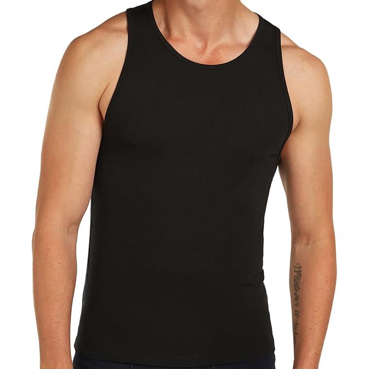Icebreaker Mens Merino 150 Anatomica Tank (Sort (BLACK/MONSOON) Small)
