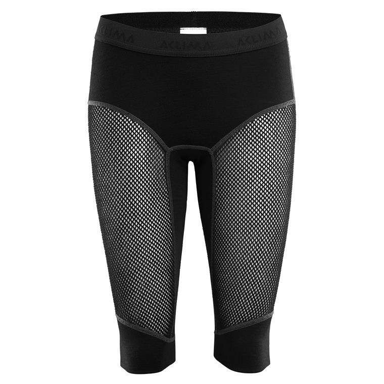 Aclima Womens Woolnet 3/4 Longs (Sort (JET BLACK) X-small)
