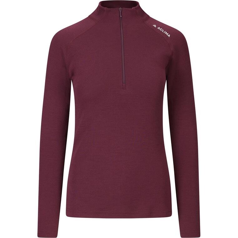 Aclima Womens Warmwool Mock Neck Shirt  (Lilla (FIG) Small)