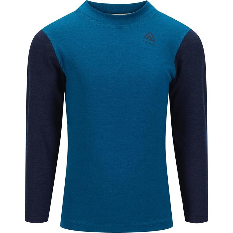 Aclima Childrens Warmwool Crew Neck Shirt (Blå (CORSAIR/NAVY BLAZER) 100 cm)