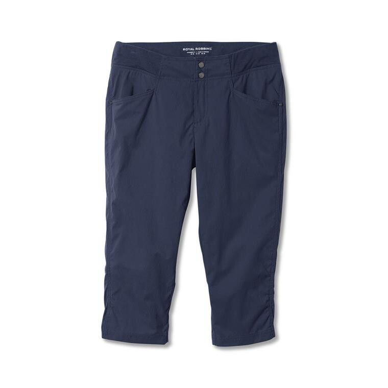 Royal Robbins Womens Jammer II Capri  (Blå (NAVY) 34)