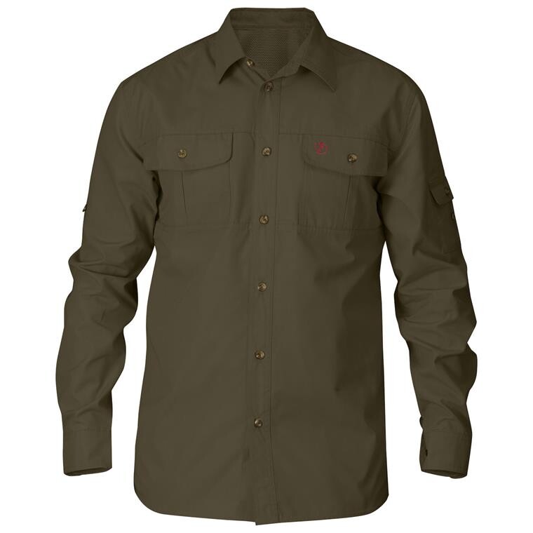Fjällräven Mens Singi Trekking Shirt L/S  (Grøn (DARK OLIVE/633) X-small)