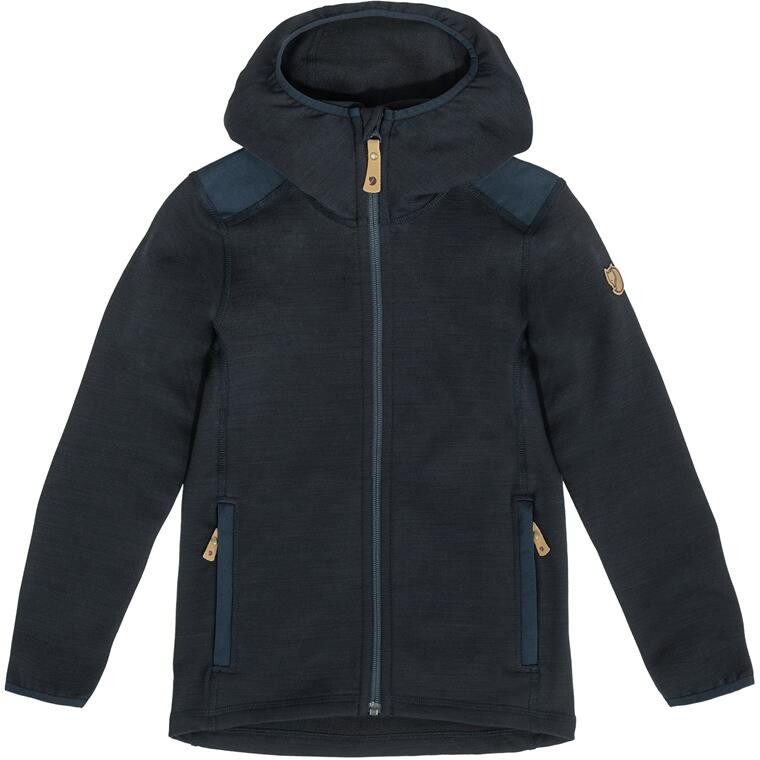 Fjällräven Kids Keb Fleece Hoodie (Blå (DARK NAVY/555) 117 cm)
