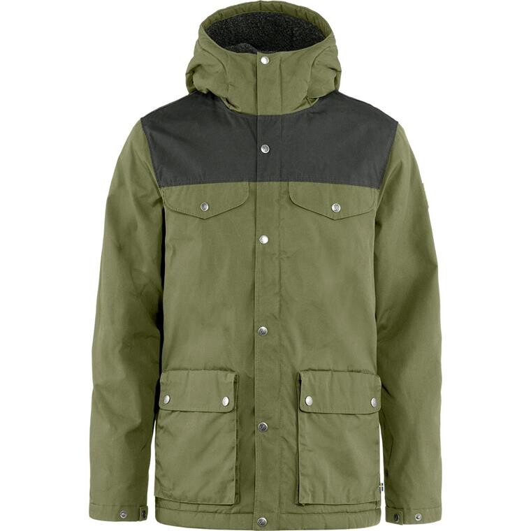Fjällräven Mens Greenland Winter Jacket  (Grøn (GREEN-DARK GREY/620-030) X-small)