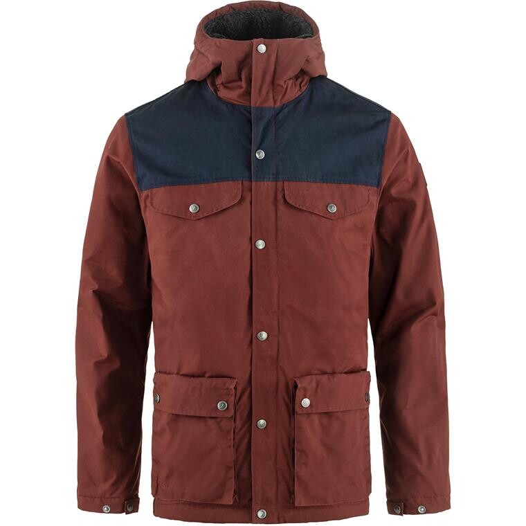 Fjällräven Mens Greenland Winter Jacket  (Rød (MAROON-DARK NAVY/352-555) X-small)