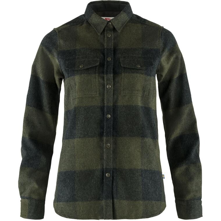 Fjällräven Womens Canada Shirt Ls (Grøn (DEEP FOREST-DK GREY/662-030) X-small)
