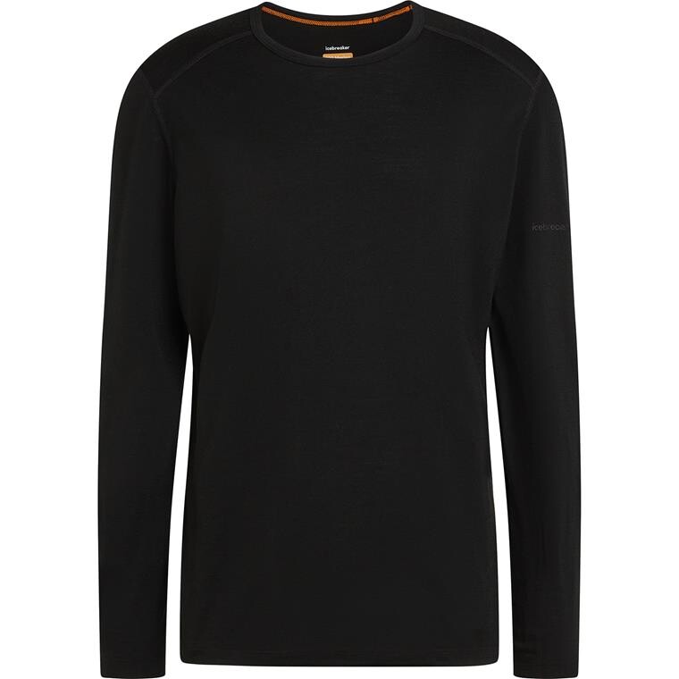 Icebreaker Mens Merino 200 Oasis L/S Crewe (Sort (BLACK) Small)