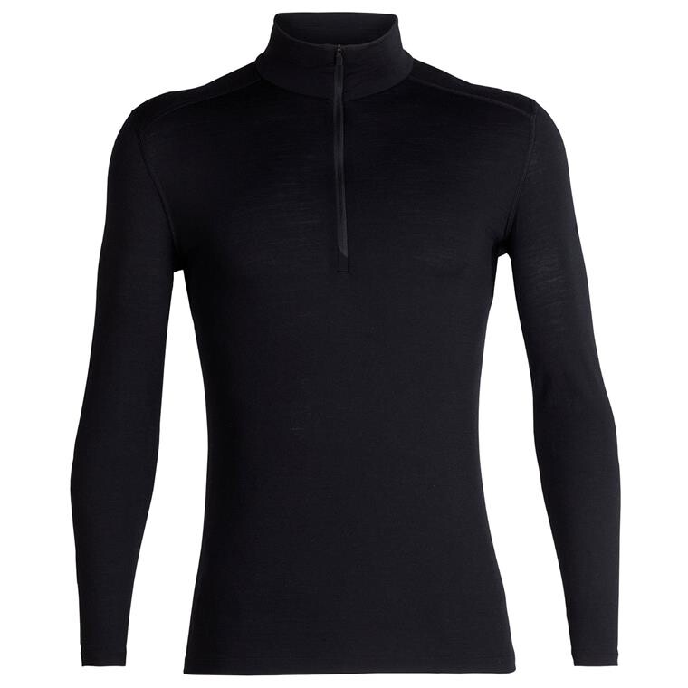 Icebreaker Mens 200 Oasis L/S Half Zip  (Sort (BLACK) Small)