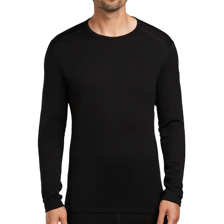 Icebreaker Mens 260 Tech L/S Crewe  (Sort (BLACK) Small)