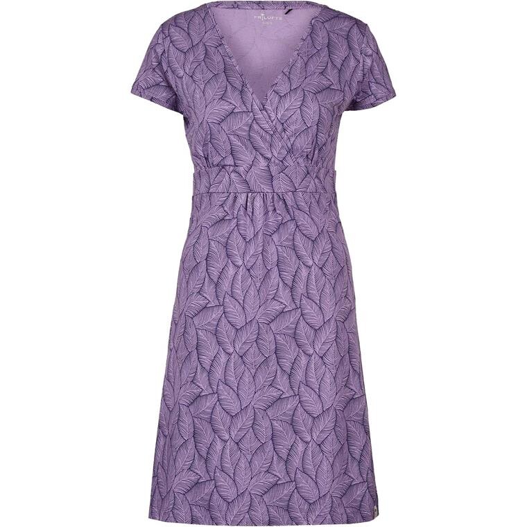 Frilufts Womens Hedje Printed Dress (Lilla (CHALK VIOLET AOP BICL LEAVES) Large)