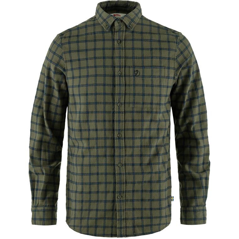 Fjällräven Mens Övik Flannel Shirt  (Grøn (LAUREL GRN-INDIGO BLUE/625-534) Small)