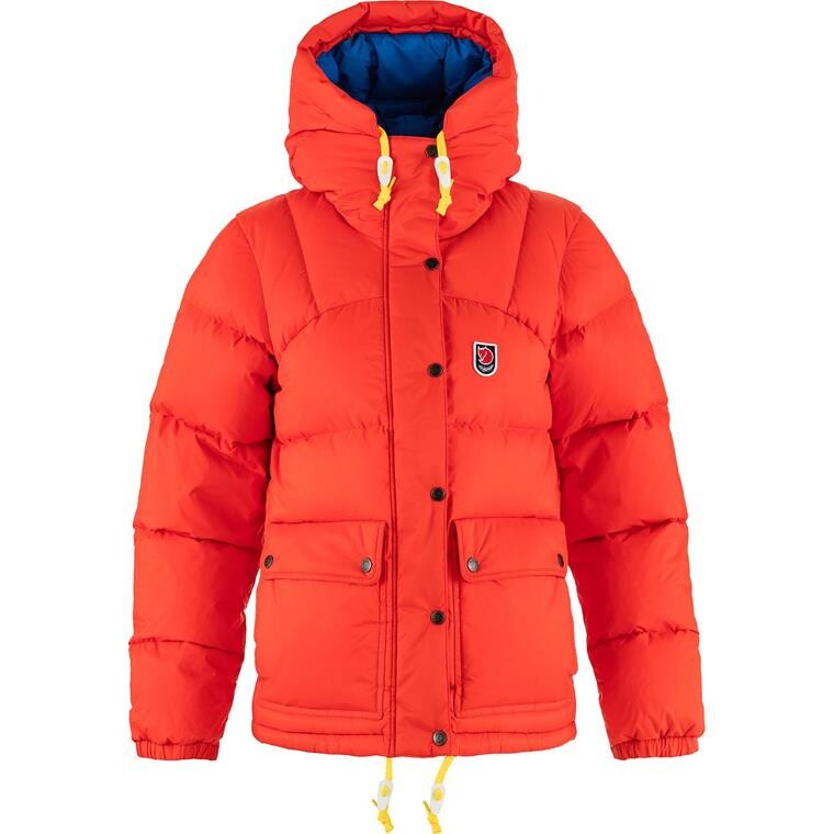 Fjällräven Womens Expedition Down Lite Jacket (Orange (FLAME ORANGE-UN BLUE/214-525) XX-small)