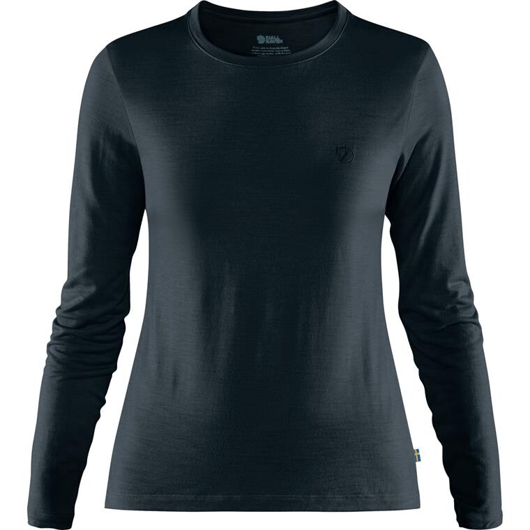 Fjällräven Womens Abisko Wool L/S  (Blå (DARK NAVY/555) XX-small)