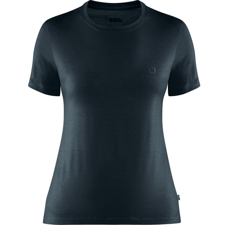 Fjällräven Womens Abisko Wool S/S  (Blå (DARK NAVY/555) XX-small)