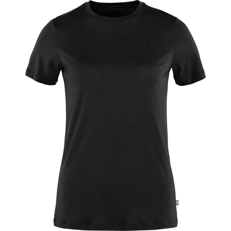 Fjällräven Womens Abisko Wool S/S  (Sort (BLACK/550) XX-small)